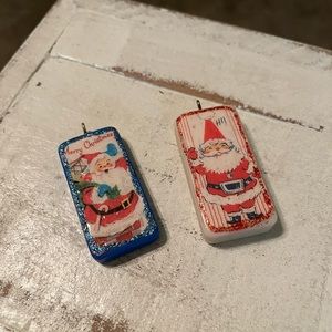 Vintage Christmas necklace or keychain charms